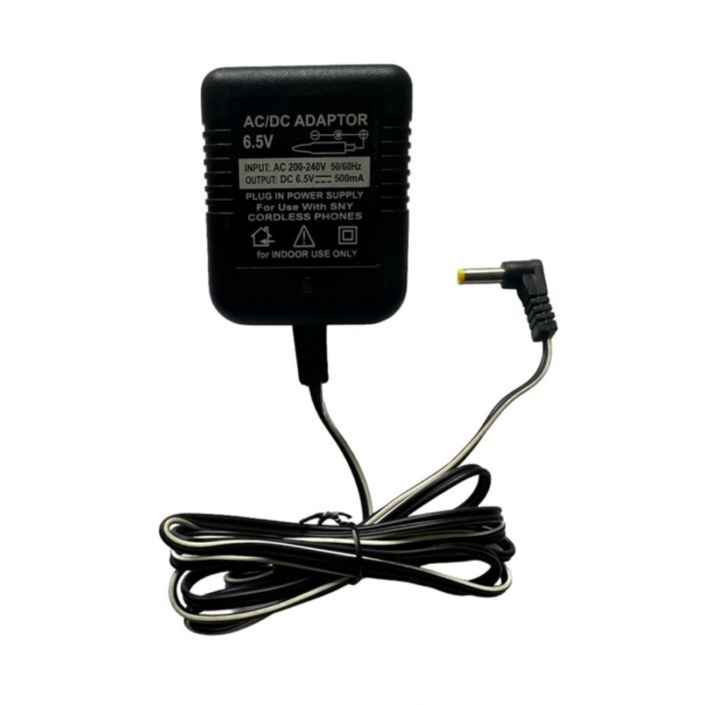 6.5V 500mA DC Power Adapter Power Supply AC Input 200-240 V for Toys- Cordless Phones- FM Radio- Other Electronic - IT Gadgets