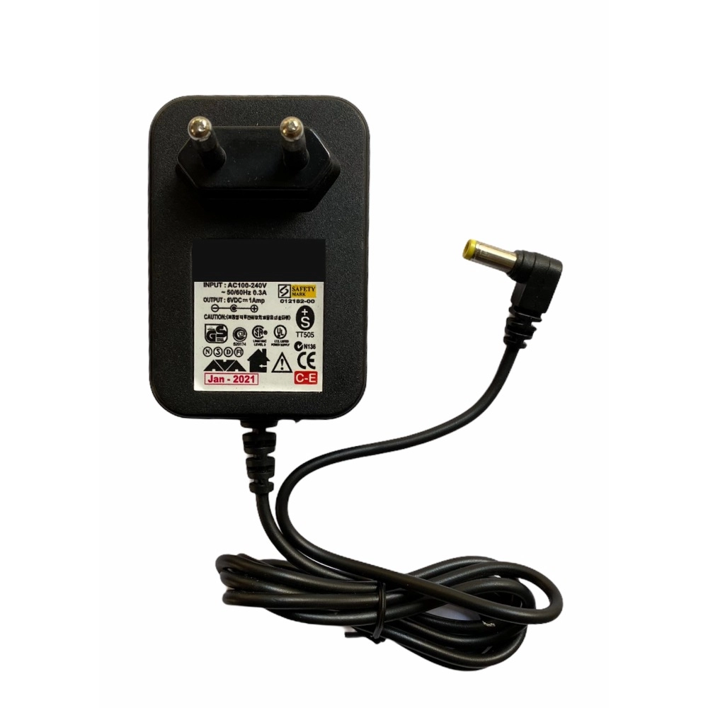 6V 1A Power Adapter, Power Supply AC Input 100 240 V and Output 6V 1A for Set Top Box_DTH Box, CCTV System, Router, Other Electronics And IT Gadgets with DC Pin