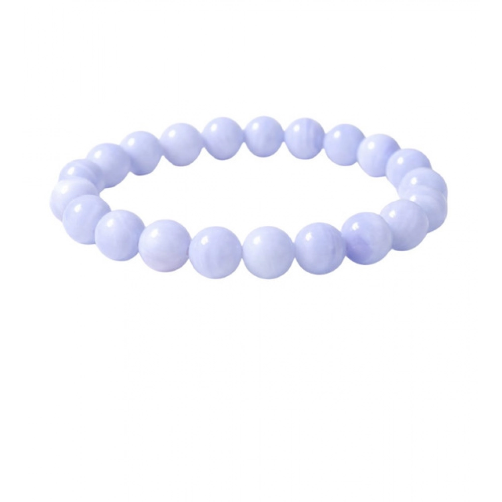 Natural Crystal 8mm Bluelace Agate Bracelet