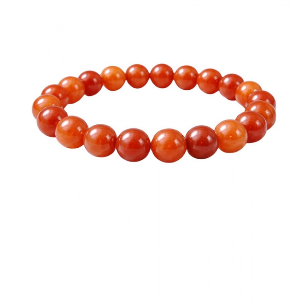 Natural Crystal 8mm Carnelian Bracelet
