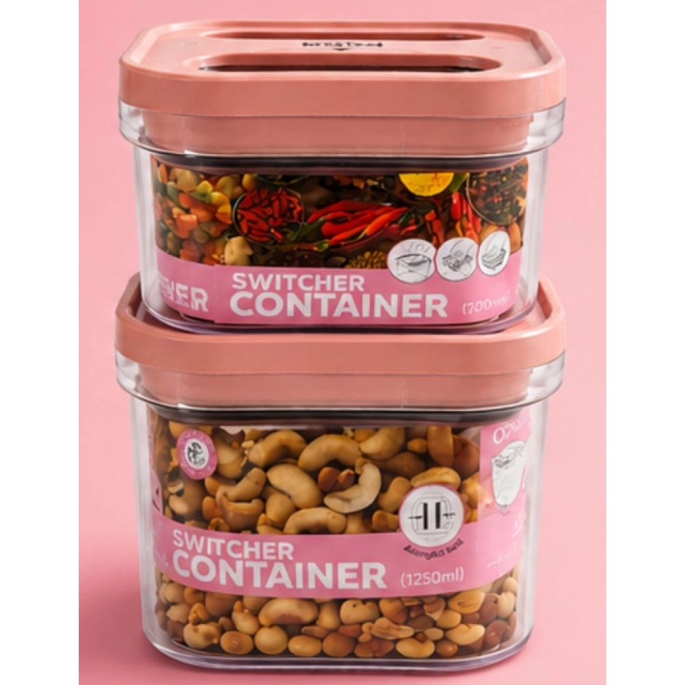 Pack of 2 Switchers Airtight Storage Container Set 1250 ML