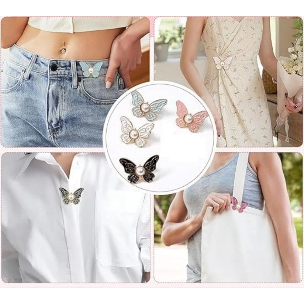 Pack of 3 Jeans Clip Butterfly