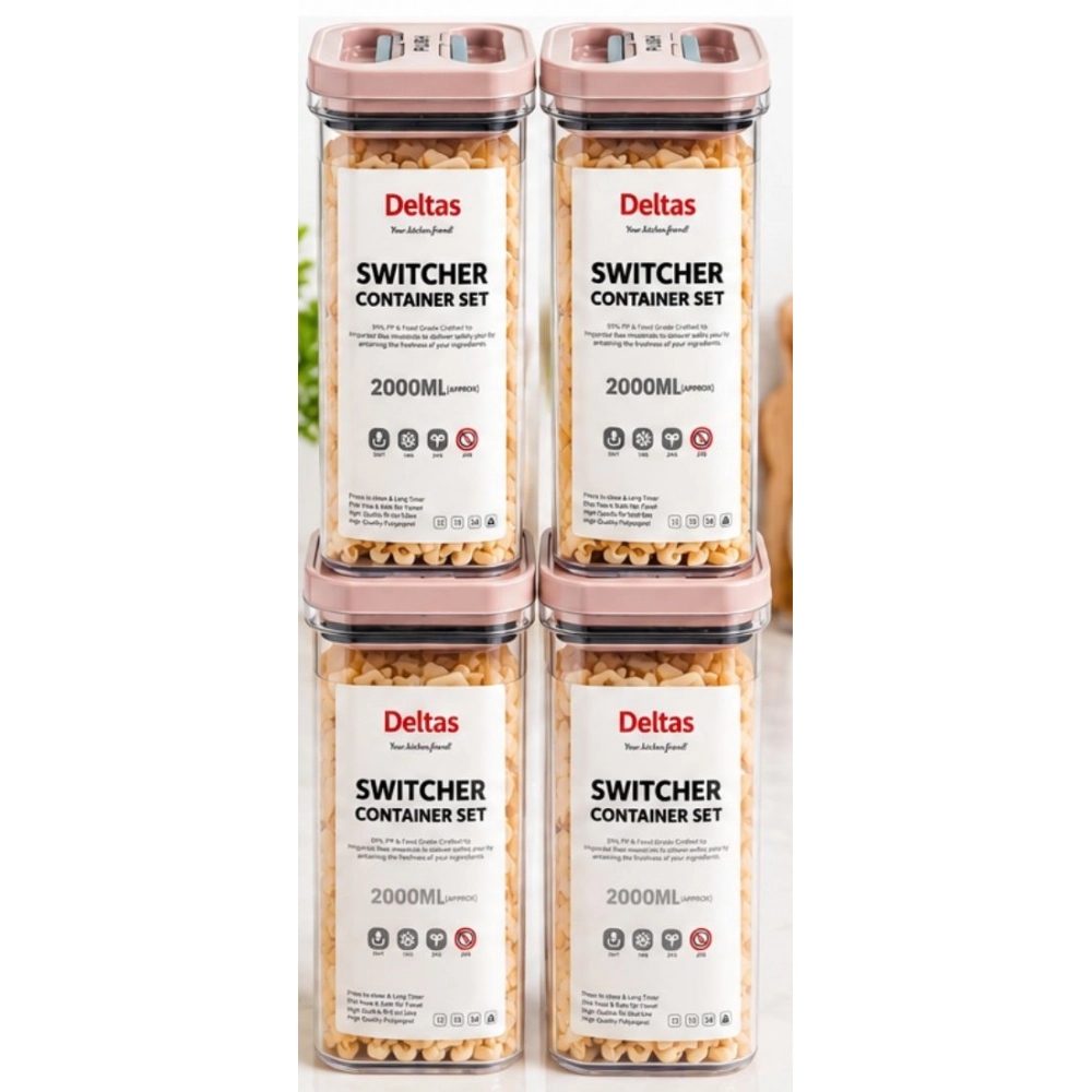 Pack of 4 Switchers Airtight Storage Container Set 2000 ML