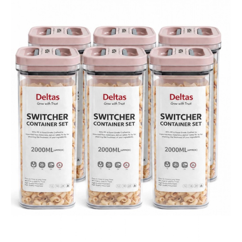 Pack of 6 Switchers Airtight Storage Container Set 2000 ML