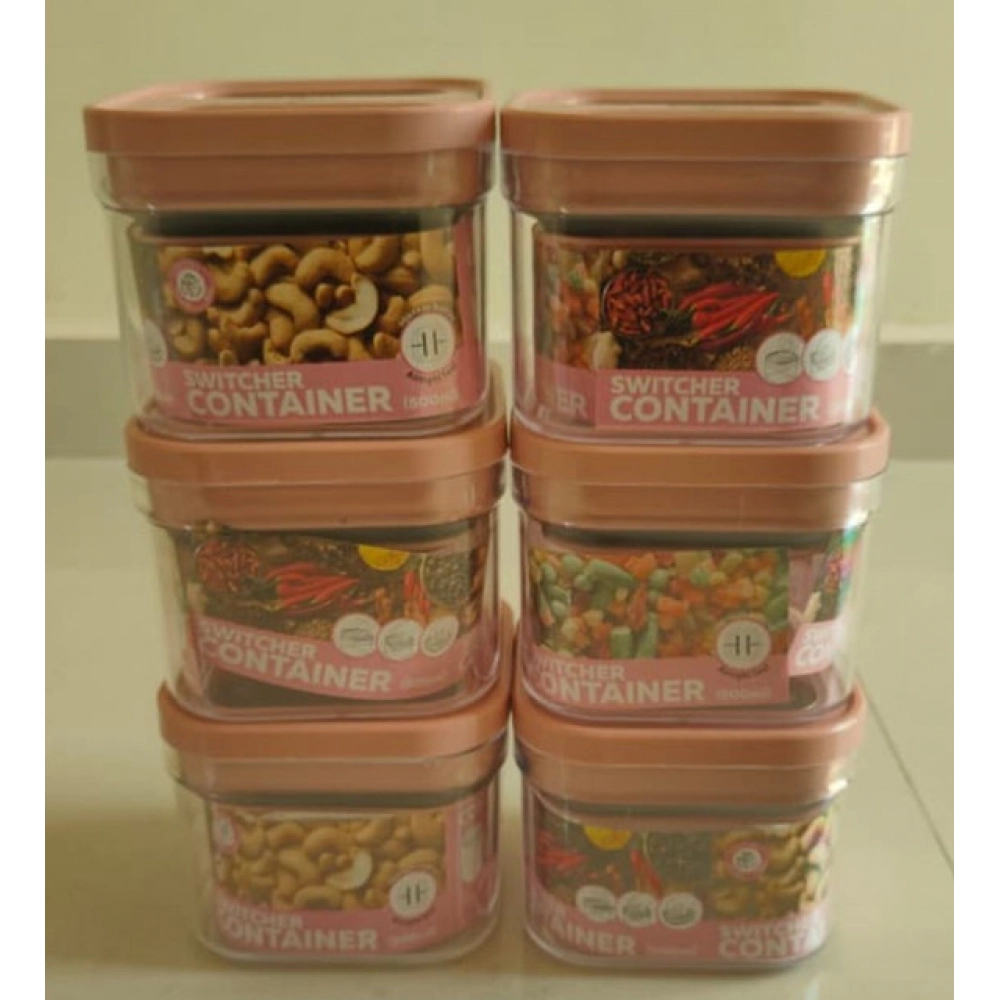 Pack of 6 Switchers Airtight Storage Container Set 500 ML