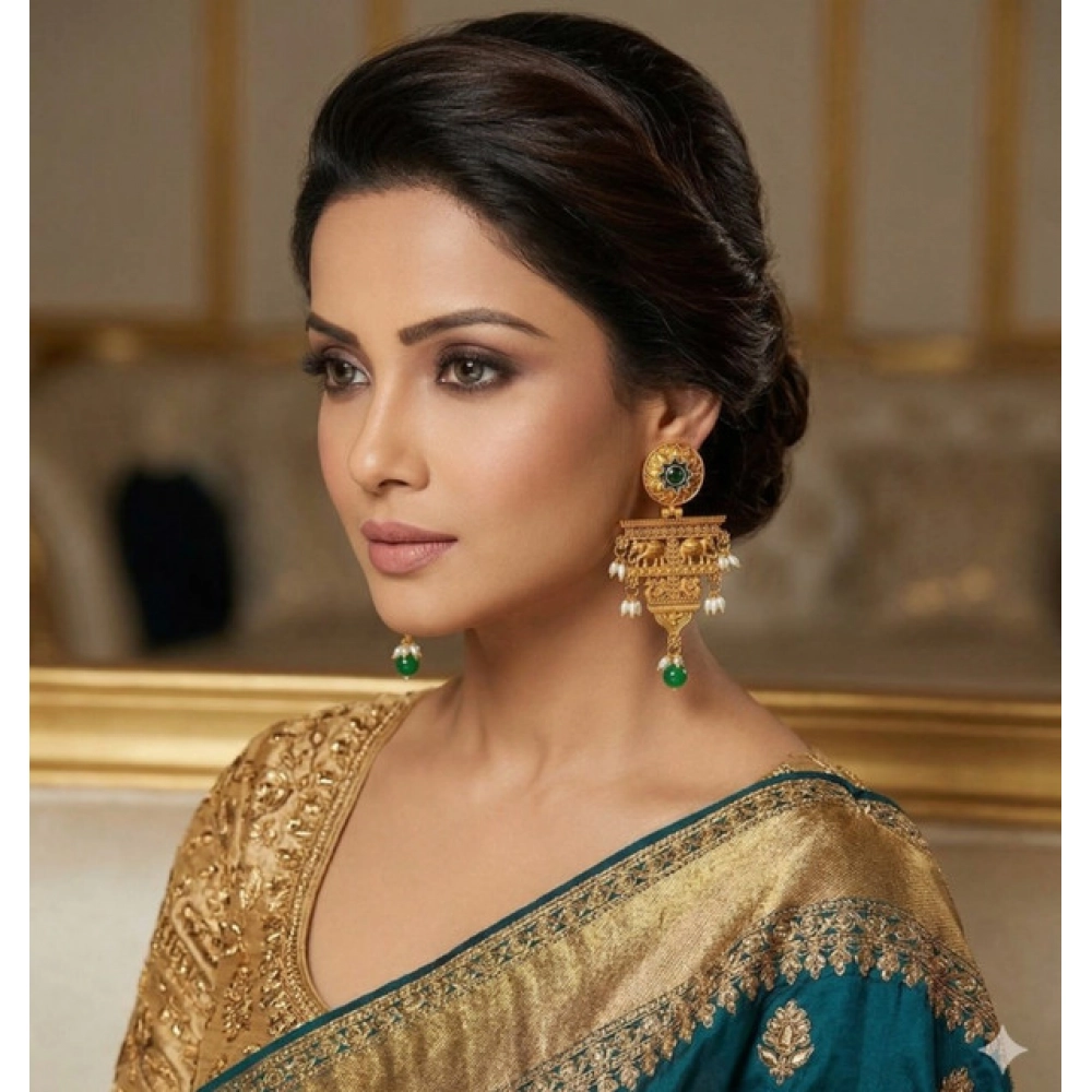 Women's Zinc Alloy Gold Plated Chandelier Earrings